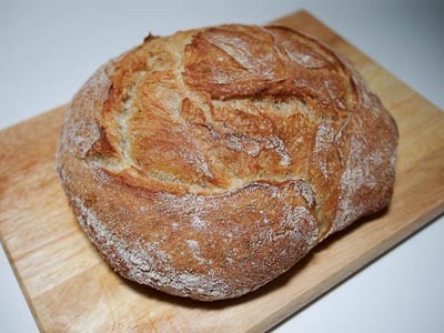 whole loaf rosemary no-knead bread