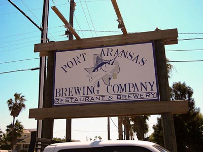 port aransas brewing company sign